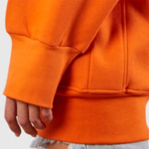 custom heavy GSM Women's Hoodies & Sweatshirts oversized drop shoulder <b>orange</b> <b>hoodie</b> printed logo embroidery solid casual winter - Product Image 6