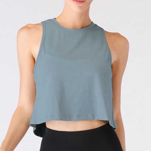 High Quality O-Neck Women's Tank Top Sleeveless Quick Dry Singlet Outwear for Spring Solid Pattern and Seamless Design - Product Image 4