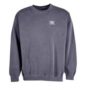 Sudadera de algodón lavada y desteñida al sol para hombre con logotipo personalizado Sudadera básica de secado rápido lavada y desteñida al sol - Product Image 3