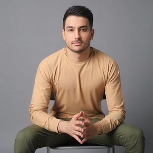 T-shirt de compression de sport à manches longues pour homme, vêtements de sport, couture contrastée, t-shirt athlétique actif, tissu extensible, vêtements d'entraînement - Product Image 6