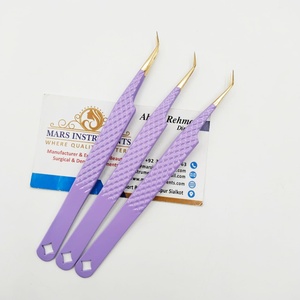 Pinces à épiler pour extensions de cils, 90 degrés, prise parfaite, pointe en fibre, pointe pointue - Product Image 5