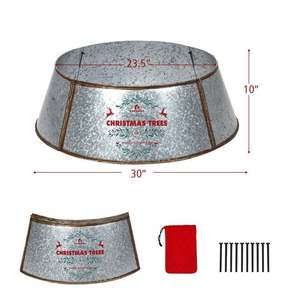 ปลอกต้นไม้เหล็กชุบสังกะสีสีเงิน ดีไซน์ตกแต่งคริสต์มาส ฐานตั้งต้นไม้ ดีไซน์หรูหรา ตกแต่งบ้าน ปีใหม่ งานปาร์ตี้คริสต์มาส - Product Image 2