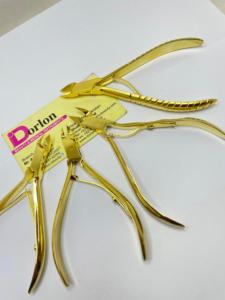 Pince à ongles pour manucure en plaqué or Pince à cuticules en acier durable avec design personnalisé et mâchoire Pince à ongles à lame tranchante durable - Product Image 2