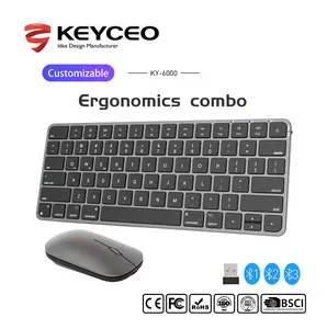 2024 OEM Manufacturers Wireless Ergonomic Keyboard And Mouse Combo Lightweight And Portable For Business Offices Gaming KEYCEO
