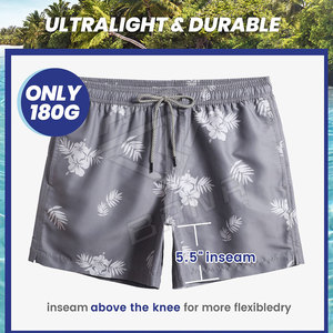 Pantalones cortos de baño de malla transpirable de verano para hombre, diseño de impresión por sublimación personalizado con Material de algodón 100% - Product Image 6