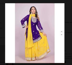 ชุดปาร์ตี้ดูดีไซน์เนอร์กับพื้นล่างด้วย dupatta - Product Image 4