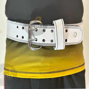 Ceinture de squat de gymnastique de longueur personnalisée de qualité supérieure en cuir véritable avec boucle en acier conçue pour le levage de dynamophilie - Product Image 4