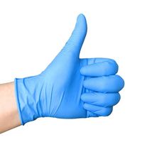 Gants en nitrile bleus/blancs 100 % nitrile de haute qualité à prix de gros, à picots fins, polyvalents