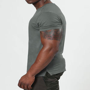 T-shirts pour hommes 100% coton de haute qualité Blancs de logo personnalisé et T-shirts blancs simples ODM/OEM 210 Gsm Vente en gros - Product Image 2