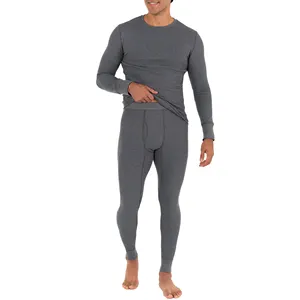 Wholesale Mens Recycled Waffle Thermal Underwear Set Top and Bottom l Underwear Set Winter Base Layer for Cold Weather