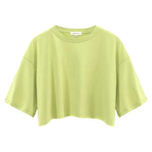 2025 Nueva camiseta de moda Top corto para mujer Diseño tuyo personalizado Top corto de alta calidad - Product Image 6