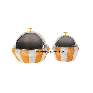 Latest Collection Tabletop metal Hotpot Premium Quality Handmade Designer Casserole Round Shape Fancy metal <b>Food</b> <b>Warmer</b> - Product Image 3