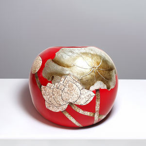 Jarrón de Laca Tradicional de Arte Popular Vietnamita Hecho a Mano, Ecológico, Material Natural, Artesanía para Almacenamiento Diario en el Hogar - Product Image 2