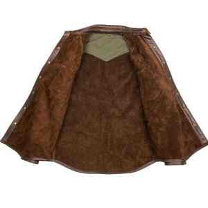 Camisas de Cuero Genuino para Hombre de Alta Calidad, Nuevo Estilo Casual Delgado de Otoño, Camisa de Cuero de Talla Grande - Product Image 3