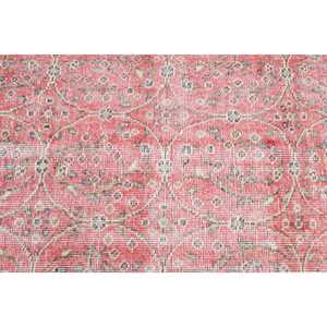2.8x5.9 ft Turkish Rug, Vintage Accent Rug, <b>Red</b> Gray Patchwork <b>Wool</b> Rug - Product Image 5
