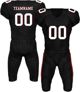 Ensemble de maillot et short de football américain entièrement sublimé sur mesure, respirant, grande taille, vêtements pour adultes, séchage rapide, devant et dos - Product Image 1
