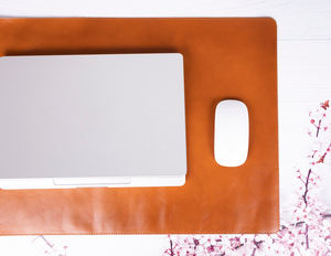 Tapis de bureau en cuir véritable, résistant, anti-odeurs, confortable, de qualité supérieure, surface d'écriture lisse et durable, protection élevée - Product Image 4