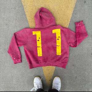 OEM Personnalisé Sunfaded Zipper French Terry Streetwear Fonctionnel Lavage À L'acide Hommes Zip up Rivet Lourd Strass À Capuche - Product Image 5