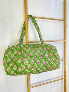 กระเป๋าผ้านวมสไตล์วินเทจโบโฮสำหรับผู้หญิงกระเป๋าเดินทางผ้าคอตตอนพิมพ์ลายคุณภาพใช้งานทุกวันโลโก้ตามสั่ง - Product Image 2