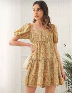 Luxurious Cotton Printed Maxi <b>Long</b> <b>Dress</b> Short Sleeve <b>Beach</b> Bohemian Maxi <b>Dress</b> for Women - Product Image 1