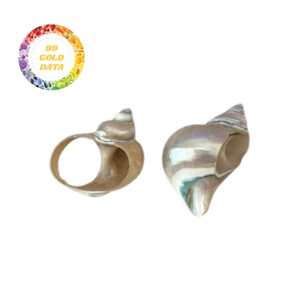 Anneaux de serviette coquillage pour les mariages de plage Accessoires de table faits à la main - Product Image 1