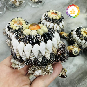 พวงหรีดเปลือกหอยมุกขัดเงาอย่างประณีต งานฝีมือตกแต่งบ้านสไตล์ชายฝั่งเวียดนาม สำหรับงานแต่งงานและบ้านริมชายหาด - Caryln - Product Image 2