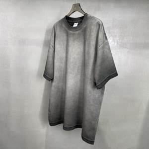 Lona Vintage de Algodón 100% Teñida y Lavada, 240 g/m², con Acabado Ácido Personalizado, Tallas Grandes, en Blanco, de Alta Calidad, Impresión Digital, MOQ Bajo - Product Image 3