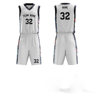 Conjunto de Uniforme de Baloncesto Sublimado Personalizado Unisex, Camiseta y Pantalones Cortos Transpirables de Secado Rápido, Ligeros, 100% Algodón, Ropa Deportiva Atlética - Product Image 2