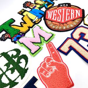 Custom Artwork Embroidery Patches for T-<b>Shirts</b> Hats Clothing-Chenille Fabric Sew-On Applique Heart Design Mens/Womens DIY Decor - Product Image 3
