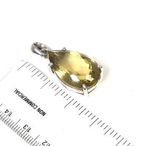 Pendentif Quartz fumé en argent sterling massif 925 avec lunette à facettes Novembre Mois Charme de pierre de naissance - Product Image 3