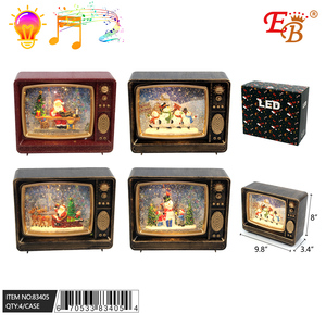 8 \ "X9.8 \" X3.4 \ "Eco-Friendly Santa Clause Ornement De Noël Enfant Debout Poupée Lite Caractéristiques Musicales Personnalisable 4 PCS/Box - Product Image 1