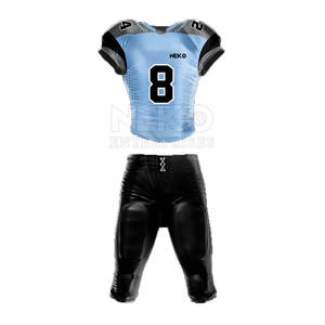 Conjuntos de manga corta transpirables de uniforme de fútbol americano hecho a medida de alta calidad superventas - Product Image 1