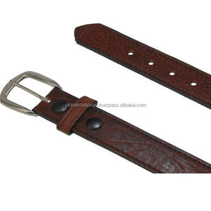 Cinturón informal de cuero para hombre, pulsera de cuero con patrón de cocodrilo teñido de tambor, a la moda, todos los tamaños personalizados, OEM de fábrica, venta al por mayor - Product Image 3