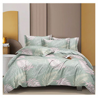 Ensemble de literie en coton à imprimé Floral, Design Unique, drap de lit 100% coton, linge de lit quatre pièces