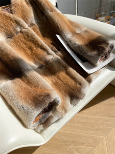 Cappotti in Pelliccia Sintetica di Muskrat per Donna in Offerta, Personalizzabili, Stile Corto, <span class=keywords><strong>Collo</strong></span> a V <span class=keywords><strong>Senza</strong></span> Colletto, Invernali - Product Image 2