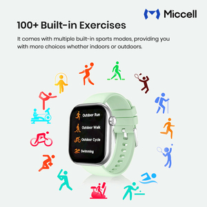 Miccell Ai Thông Minh Đồng Hồ Với Chatgpt Bt Cuộc Gọi 1.83 Inch TFT Màn Hình LCD 5ATM Không Thấm Nước Nhịp Tim Người Đàn Ông Ngoài Trời Thể Thao Smartwatch - Product Image 4