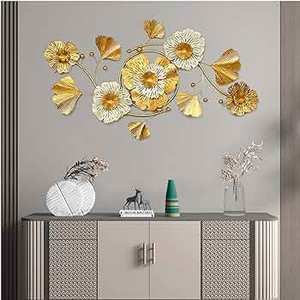 Décoration murale ronde en métal de luxe pour la maison hôtel Restaurant salon décoration couleur or cercle Design mural suspendu Art - Product Image 4