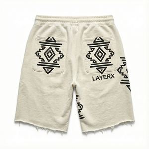 Shorts Bermuda de Algodón Ecológicos Personalizados para Mujer, Corte Regular, Cintura Alta, Cierre con Cordón, Estilo Desgastado, Ropa Deportiva Informal para Calle - Product Image 2