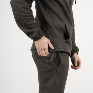 Conjunto Deportivo de Invierno para Hombre, 100% Algodón, Forro Polar Transpirable, Corte Regular, Manga Larga, Ropa de Gimnasio - Product Image 3
