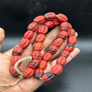 ลูกปัดแก้วทรงรีทำมือหลากสีเป็นเอกลักษณ์สไตล์การค้าของเวนิสแบบวินเทจ - Product Image 1