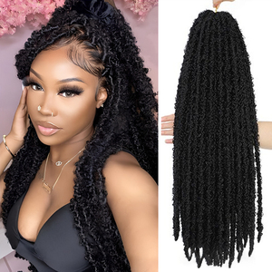 Extensions per capelli all'uncinetto da 24 pollici, morbide, effetto ombre biondo, per <span class=keywords><strong>trecce</strong></span> Faux Locs e Butterfly Locs per donne nere - Vendita all'ingrosso - Product Image 3