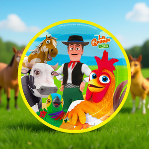 Platos Redondos Desechables de Papel para Niños La Granja De Zenon, 23 cm, 8 Piezas, Artículos para Fiestas - Product Image 3