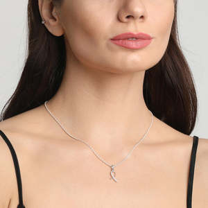 Collar con Colgante Lia de Plata de Ley 925 CLARA, Chapado en Rodio, con Perla de Agua Dulce, Circonita y Diamante, en Oro Rosa, Ideal para Regalo - Product Image 3