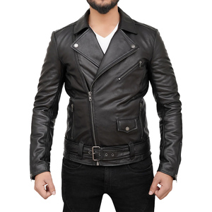 Chaqueta de Cuero para Hombre al por Mayor, Estilo Motero Casual Urbano, Prenda Exterior de Cuero Premium, Logotipo Personalizado, Proveedor Mayorista de Fábrica OEM - Product Image 1