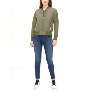 High Quality Custom Plus Size Coated <b>Thin</b> Satin Women's Varsity <b>Jacket</b> Casual <b>Waterproof</b> Lightweight Windbreaker Autumn Season - Product Image 5