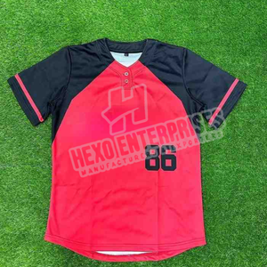 Maillot de baseball personnalisé toutes les tailles disponibles pour l'équipe des adultes avec nom et numéro en stock - Product Image 3