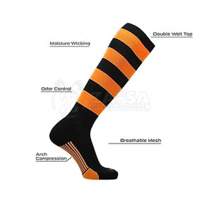 Chaussettes de rugby Chaussettes de rugby confortables pour l'avant-pied et le talon en éponge douce - Product Image 6