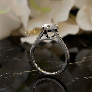 Pear Cut Solitaire Engagement <b>Ring</b> <b>925</b> <b>Silver</b> Teardrop Diamond <b>Ring</b> Minimalist Promise <b>Ring</b> for Women - Product Image 3