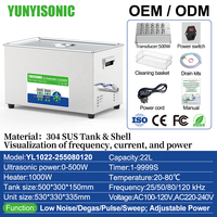 Nettoyeur ultrasonique de laboratoire Yunyi Electric à 4 fréquences en acier inoxydable, faible bruit, RS485, pour micro-pièces, verrerie, plaquettes, OEM ODM