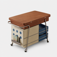 Table d'appoint mobile style Bauhaus, luxe léger, avec plateau relevable, en buis, pliable, bureau de chevet, table à manger avec rangement, pour usage domestique